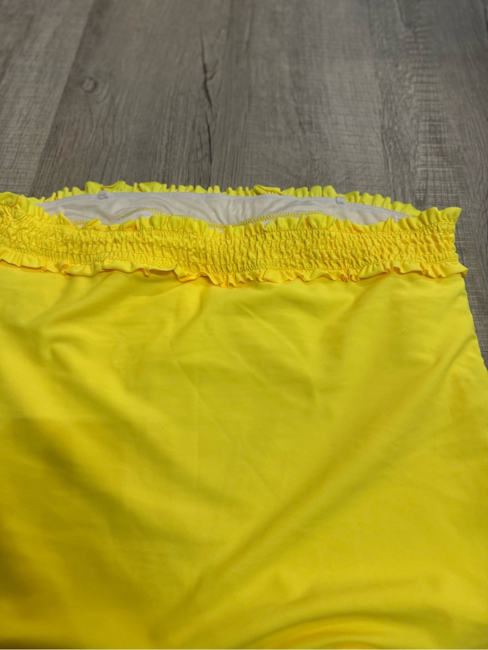 Yellow Floral Tankini Set - Bright Yellow Women's Swimwear - Picture 3 of 7